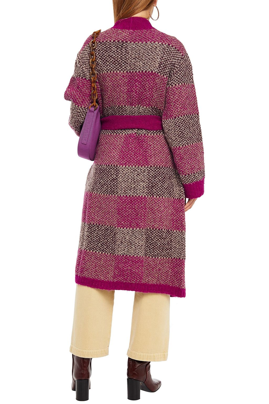ANTIK BATIK Arthur belted jacquard-knit alpaca-blend cardigan
