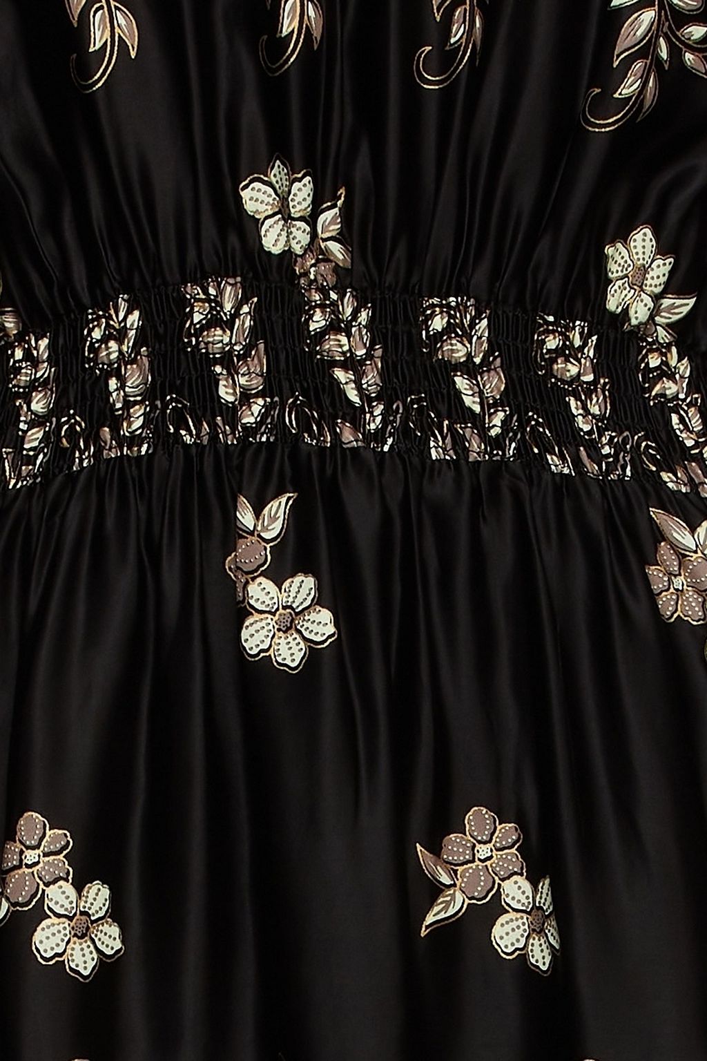 ANTIK BATIK Amelia shirred floral-print satin dress