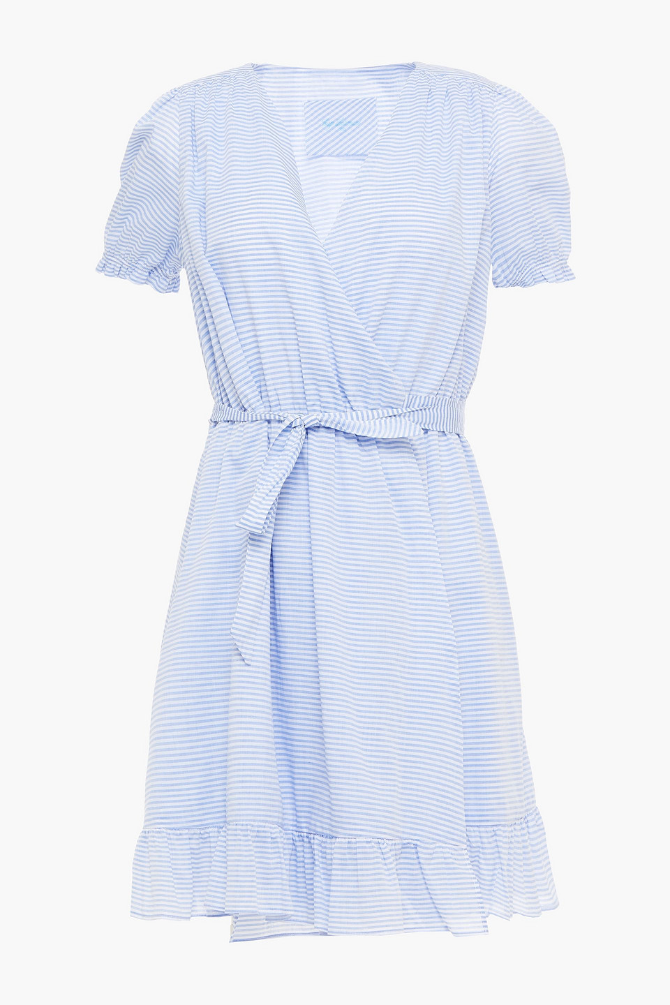 Loup Charmant Parrot striped cotton-voile mini wrap dress