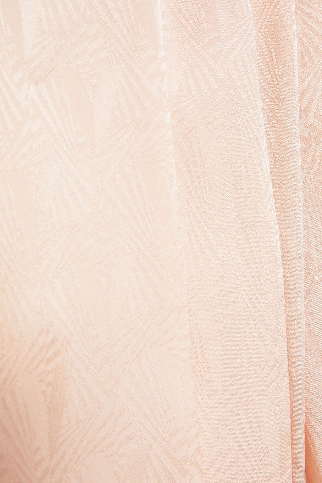 VICTORIA, VICTORIA BECKHAM Pussy-bow gathered satin-jacquard mini dress
