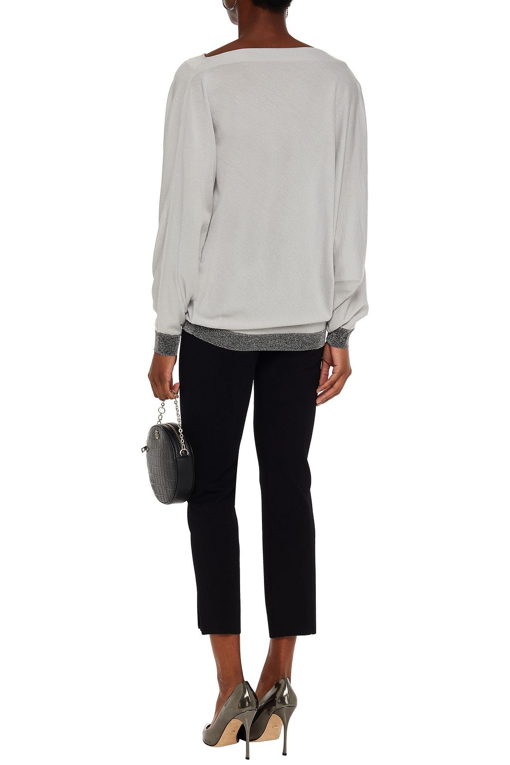 MISSONI Metallic-trimmed wool-blend sweater