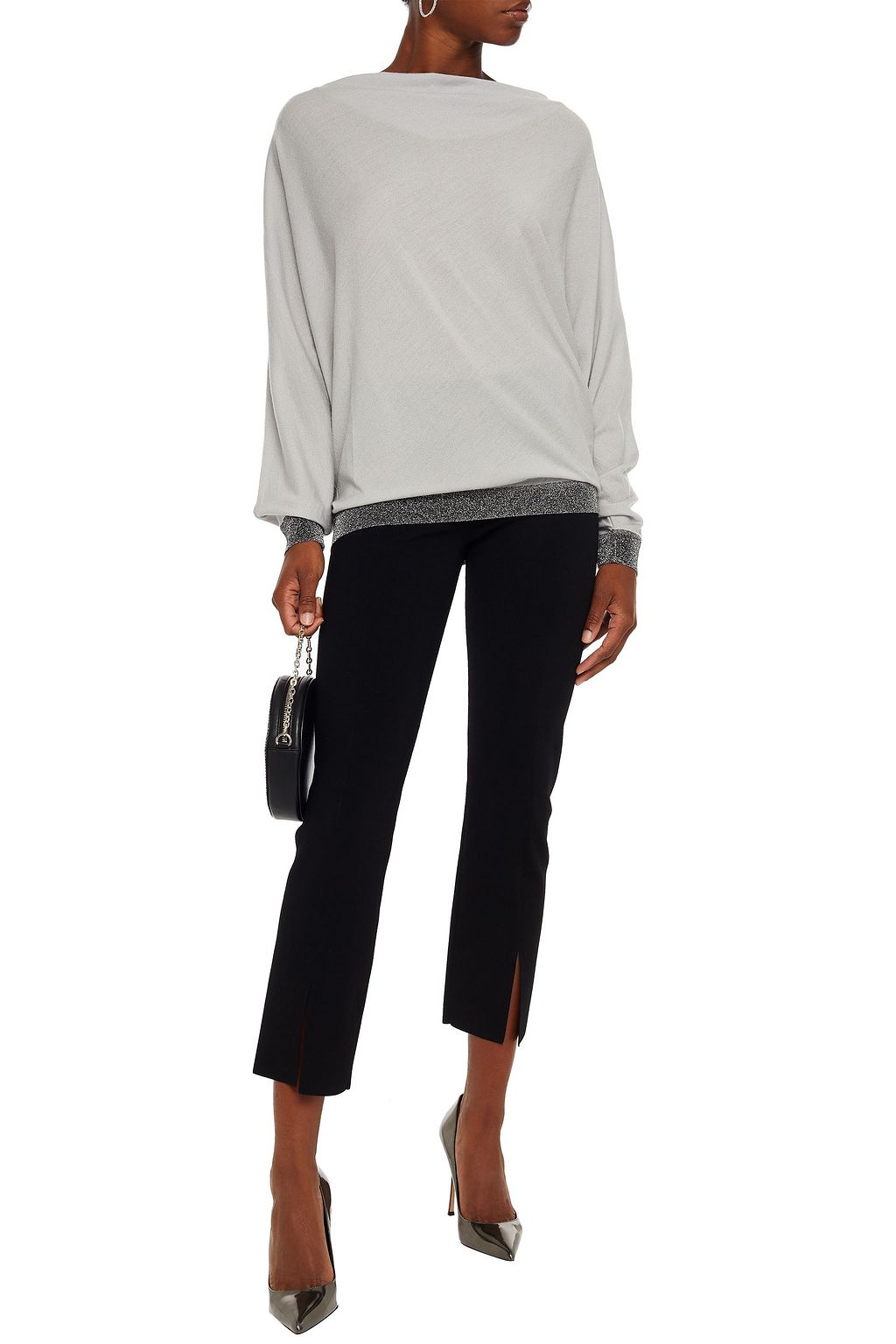 MISSONI Metallic-trimmed wool-blend sweater