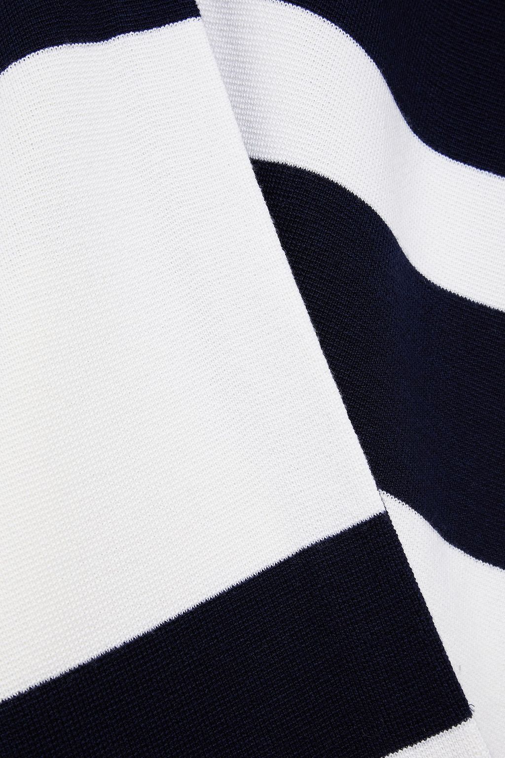 ST. JOHN Two-tone wool and silk-blend cardigan