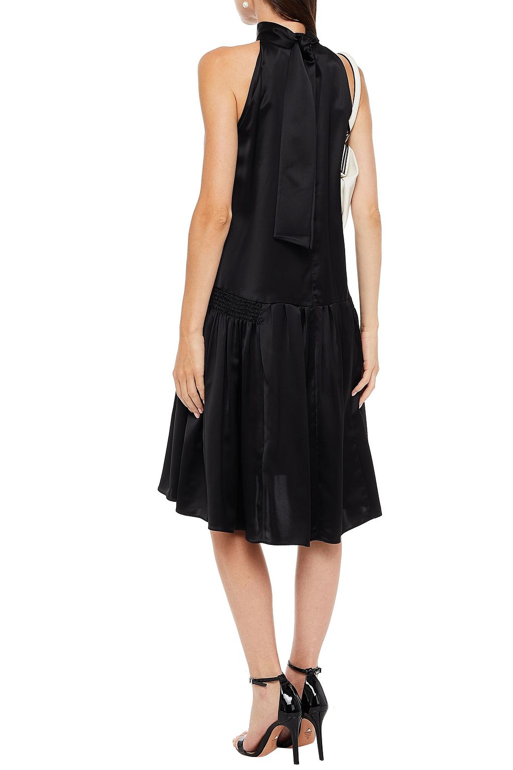 VICTORIA, VICTORIA BECKHAM Gathered satin dress