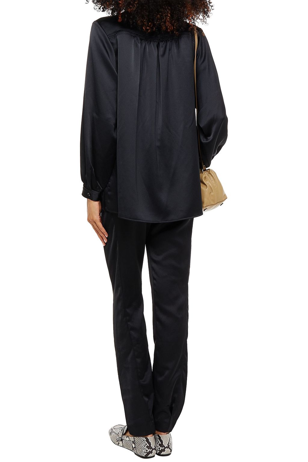 A.P.C. Gathered satin blouse