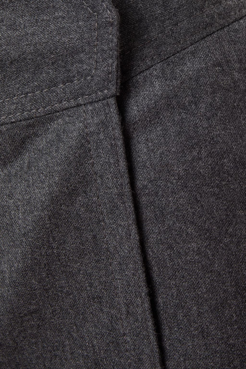 A.P.C. Wool-twill wrap skirt