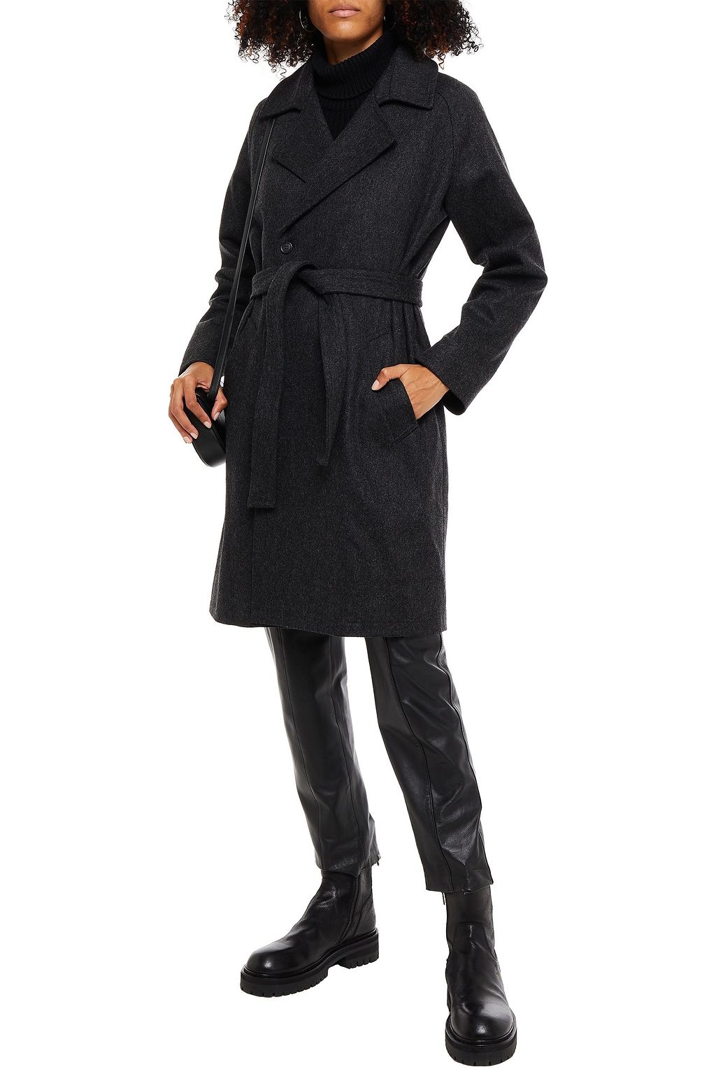 A.P.C. Belted wool-blend coat