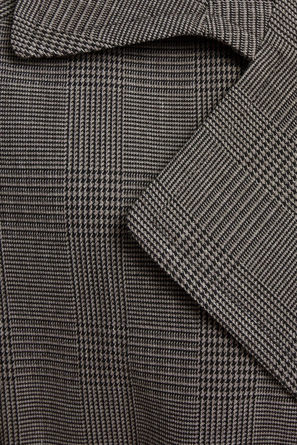 A.P.C. Belted Prince of Wales checked tweed coat