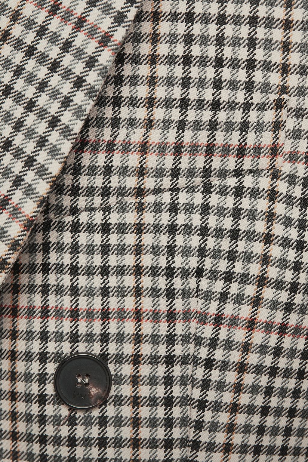 VICTORIA, VICTORIA BECKHAM Double-breasted checked wool-blend blazer