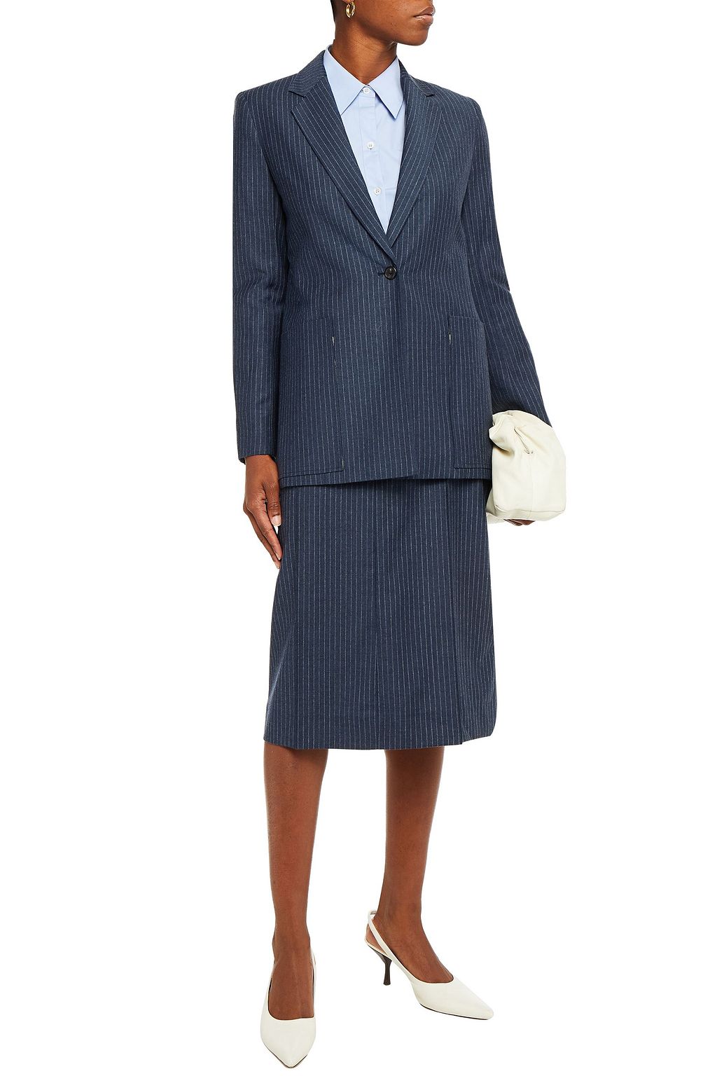 VICTORIA, VICTORIA BECKHAM Pinstriped wool blazer