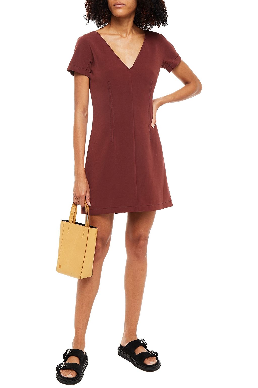 A.P.C. Flared crepe mini dress