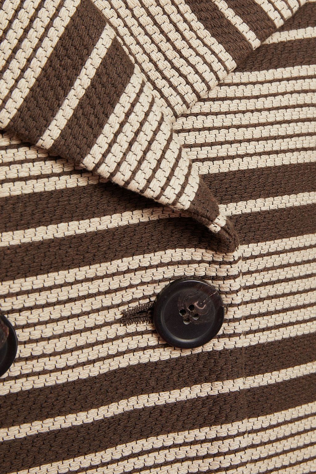 A.P.C. Double-breasted striped tweed coat