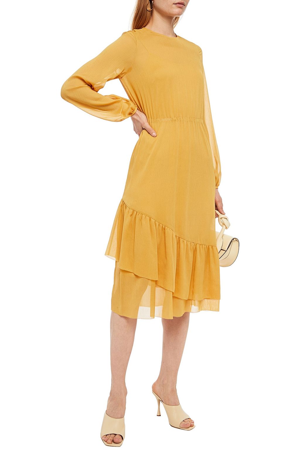 PS PAUL SMITH Ruffled crepon midi dress