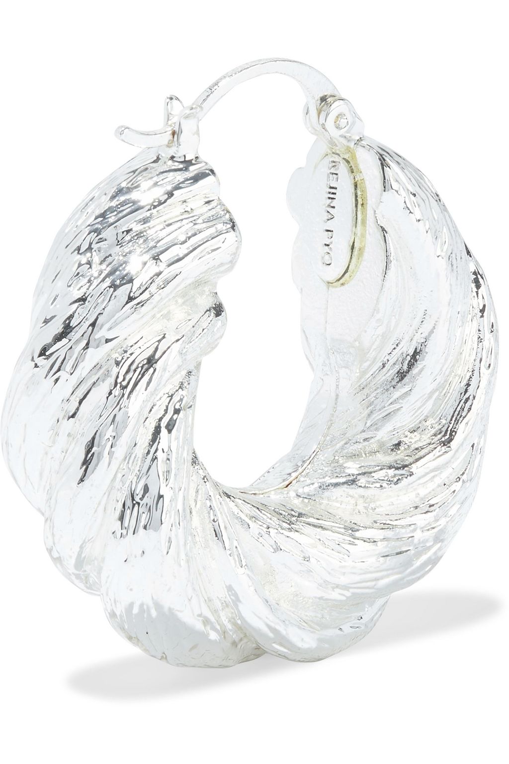 REJINA PYO Twist silver-plated hoop earrings