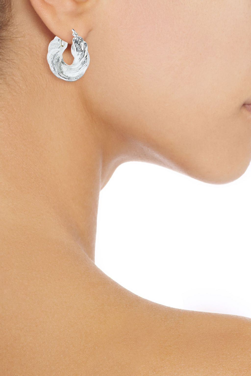 REJINA PYO Twist silver-plated hoop earrings
