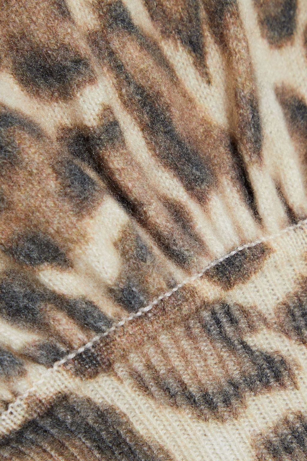 ZIMMERMANN Leopard-print cashmere turtleneck sweater