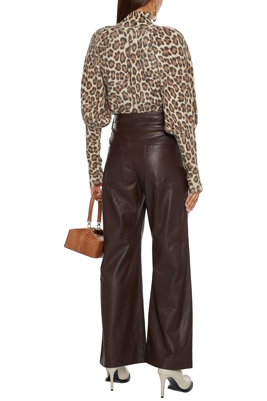 ZIMMERMANN Leopard-print cashmere turtleneck sweater
