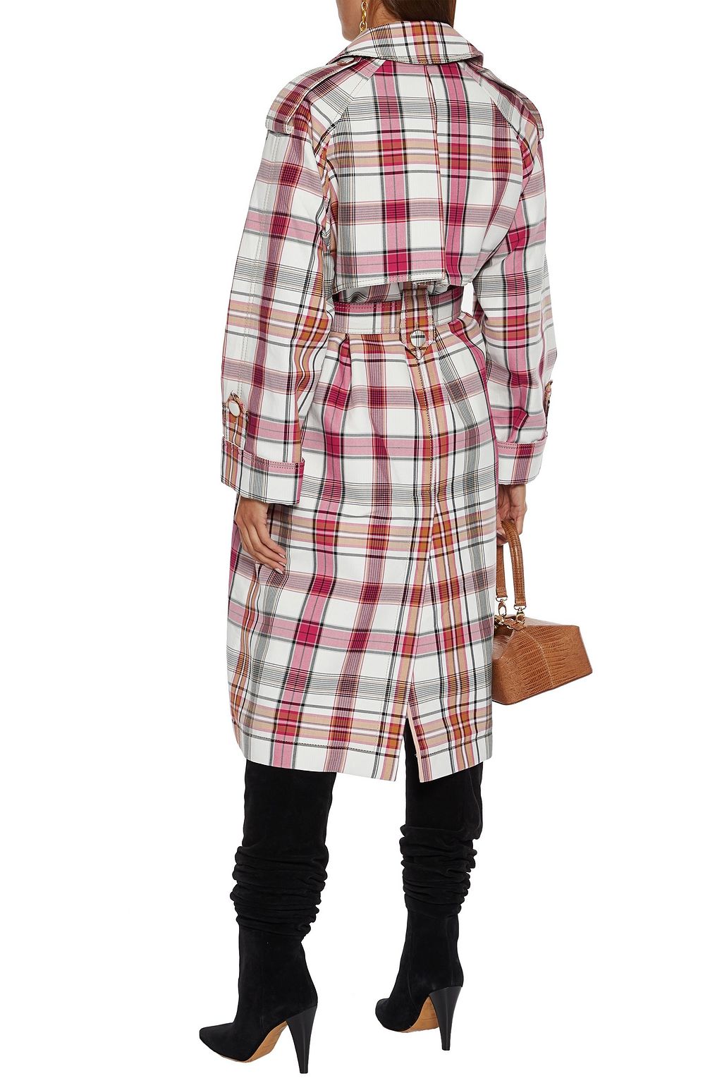 ZIMMERMANN Checked cotton-blend gabardine trench coat