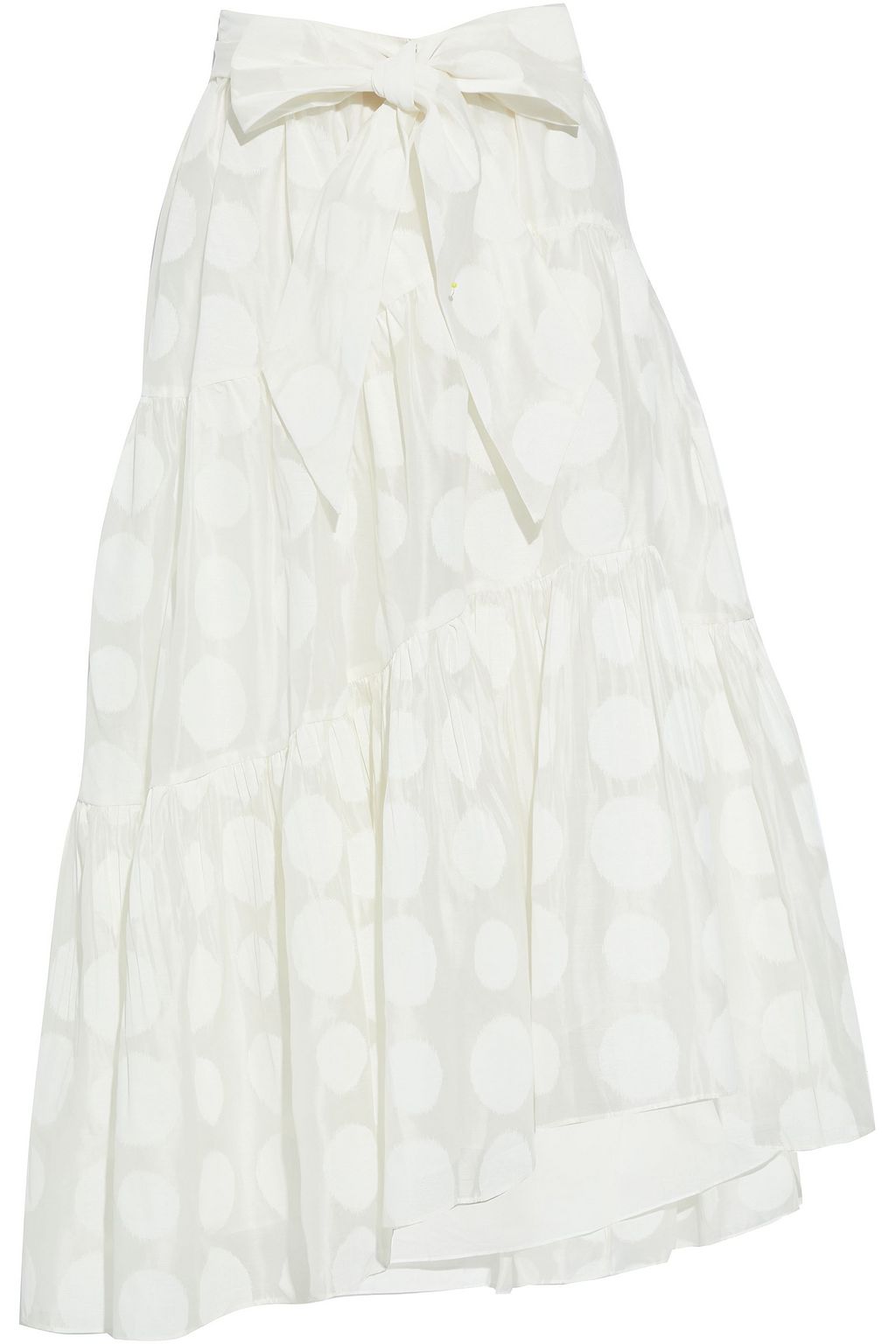 white midi organza skirt