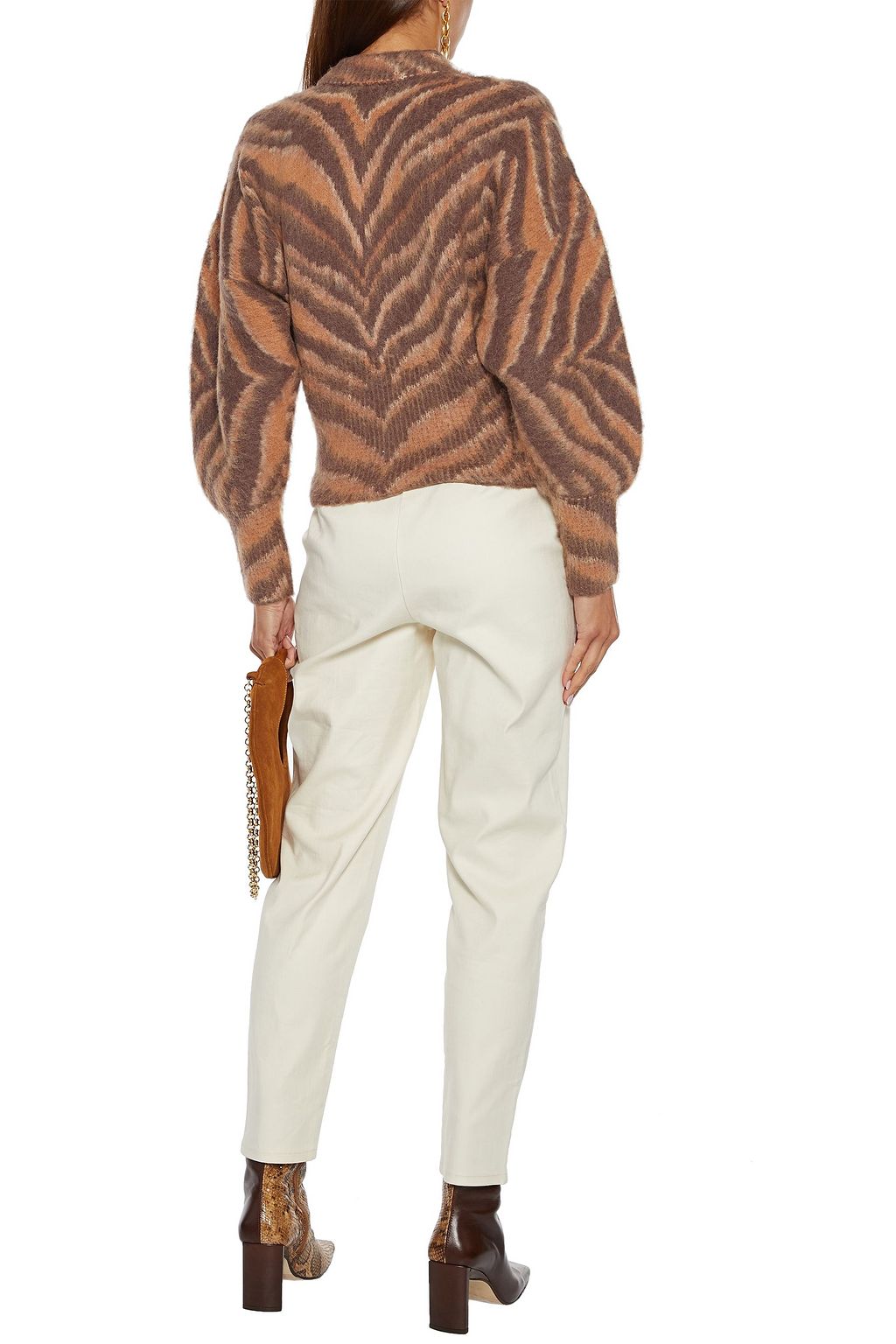 ZIMMERMANN Ladybeetle zebra-print alpaca-blend sweater