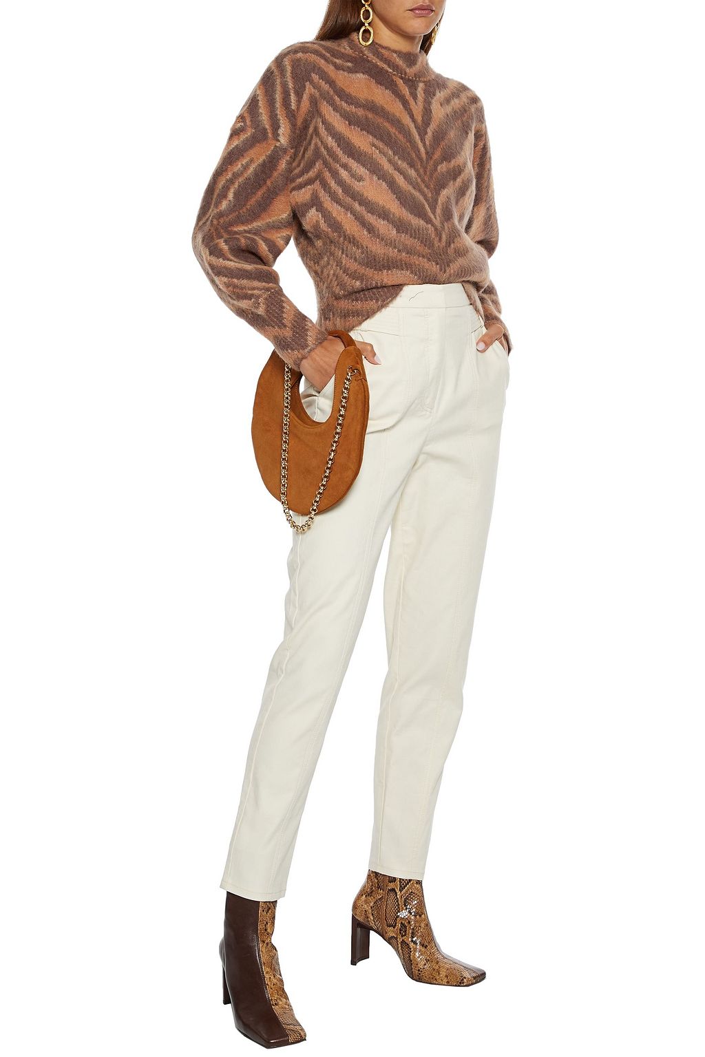 ZIMMERMANN Ladybeetle zebra-print alpaca-blend sweater