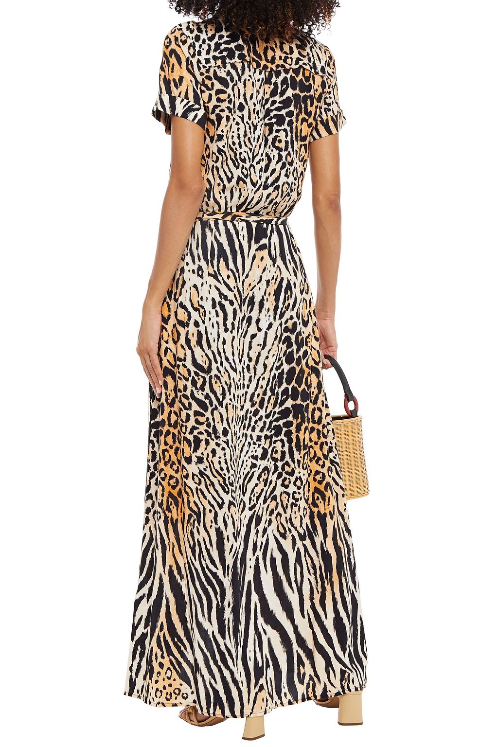 MELISSA ODABASH Naomi voile maxi shirt dress