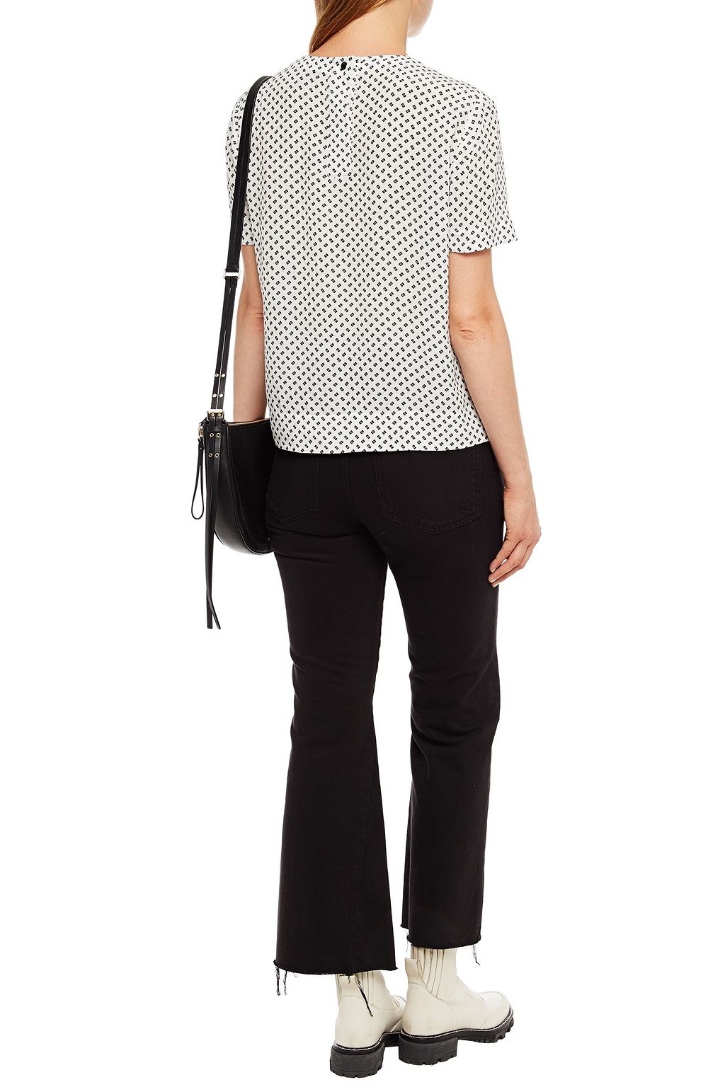 RAG & BONE Printed crepe de chine top