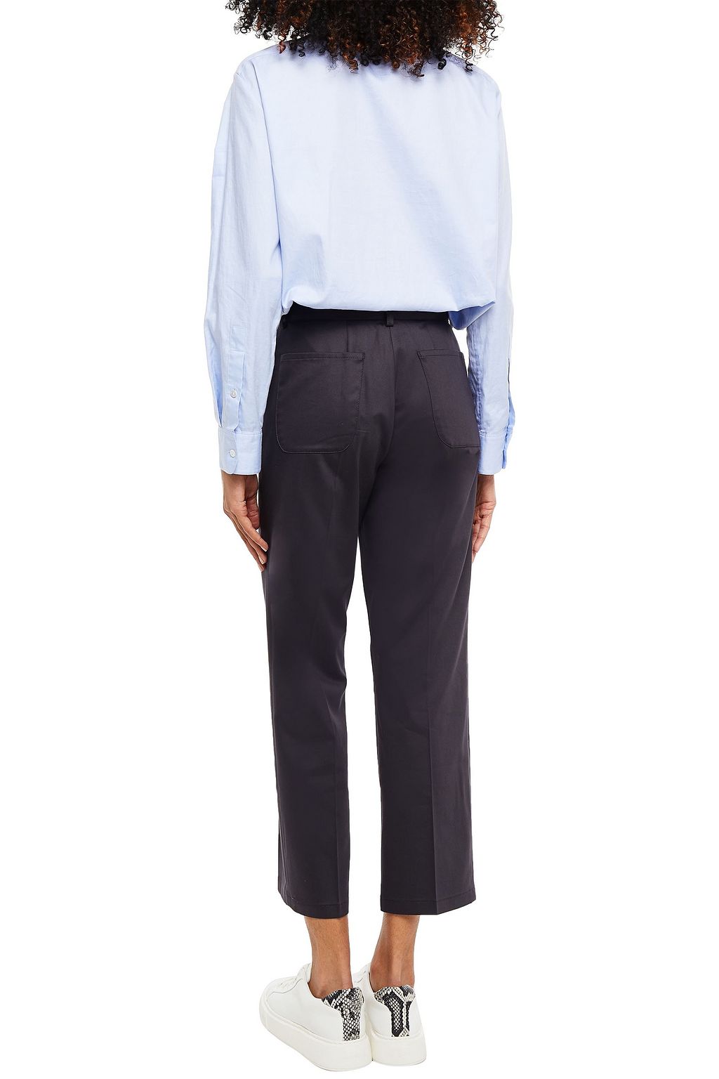 A.P.C. Cropped cotton-blend sateen straight-leg pants