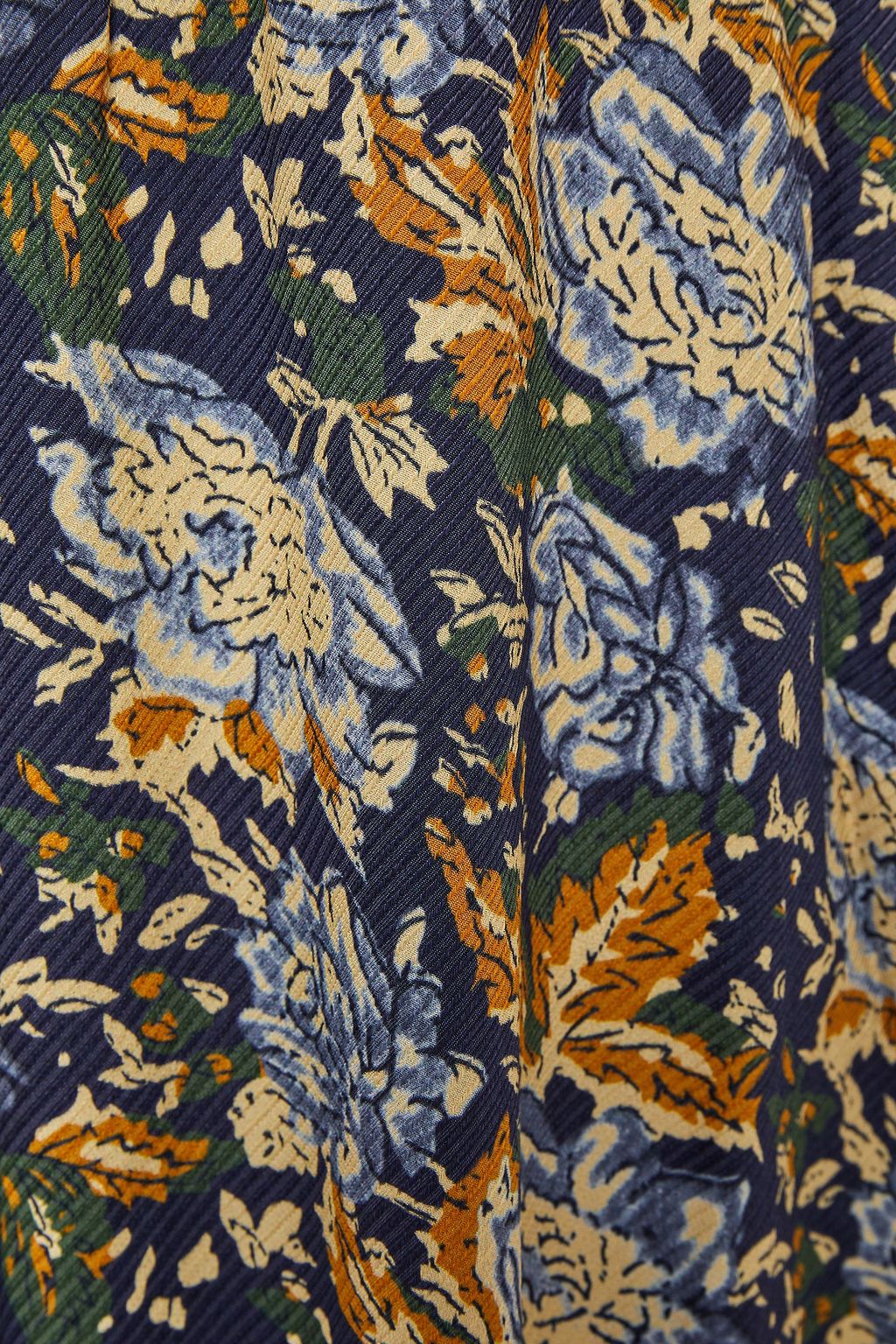 ANTIK BATIK Misso gathered floral-print twill maxi dress