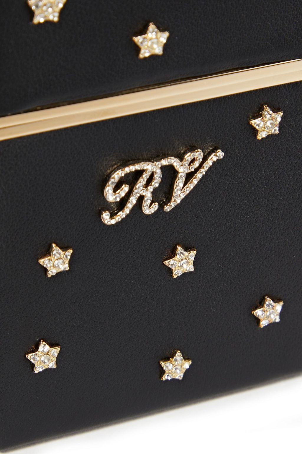 ROGER VIVIER レザー シガレットケース クリスタル付き