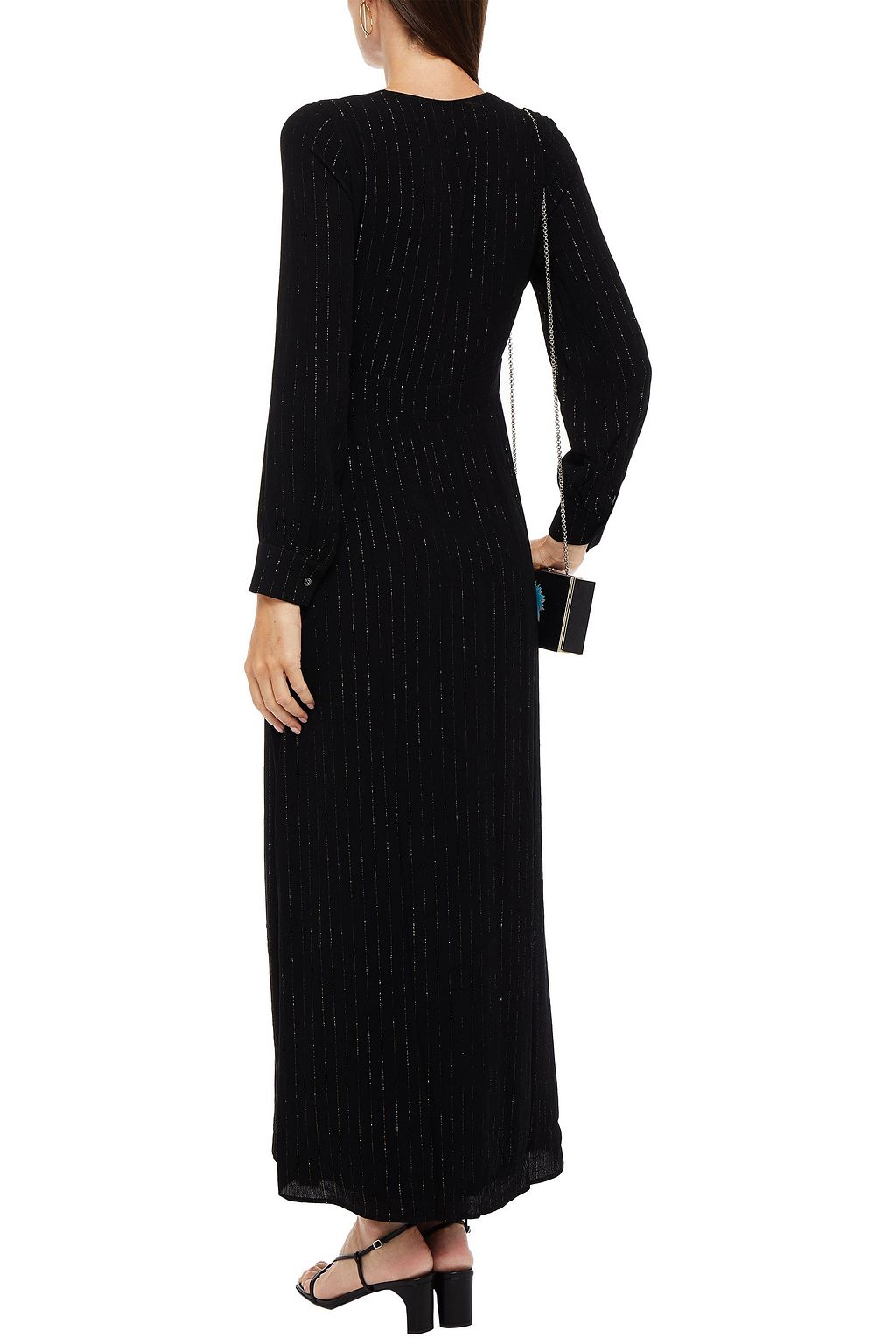 ANTIK BATIK Soline gathered metallic crepe maxi dress