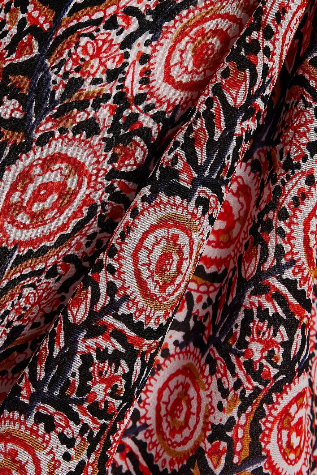 ANTIK BATIK Nikki pintucked printed crepe mini dress