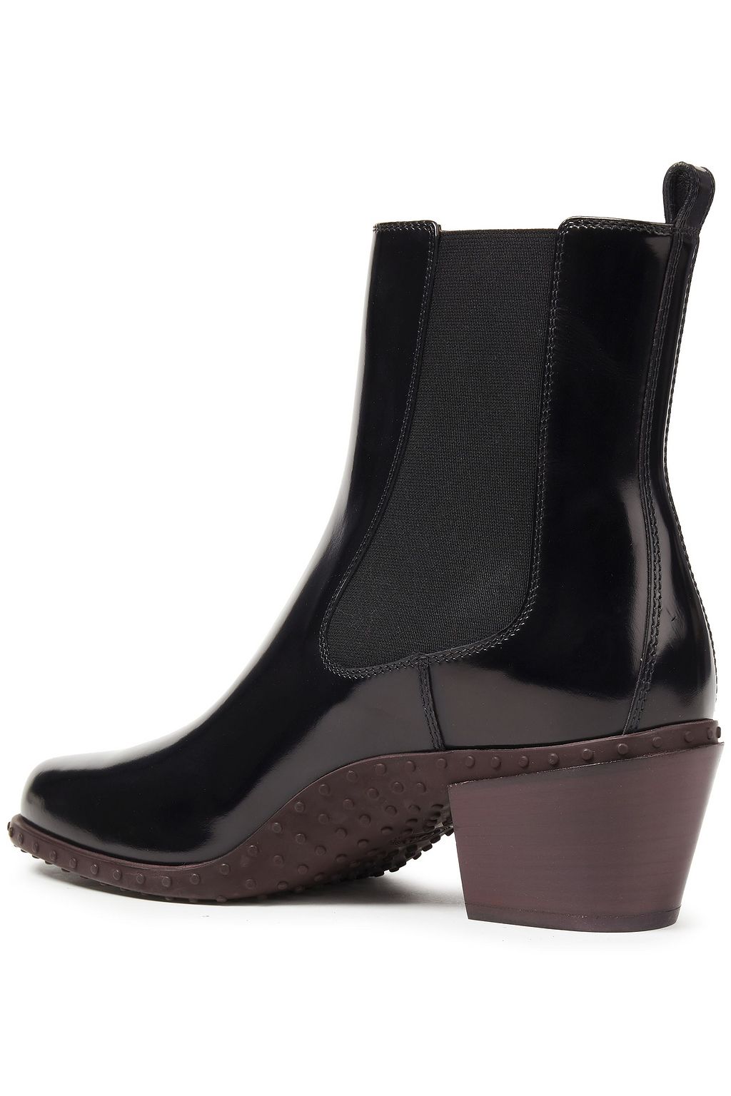 TOD'S Glossed-leather ankle boots
