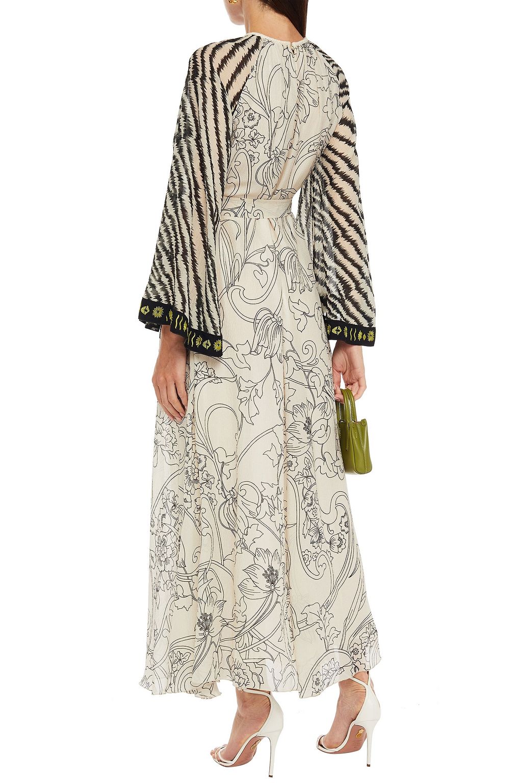 ETRO Belted printed silk-georgette maxi dress