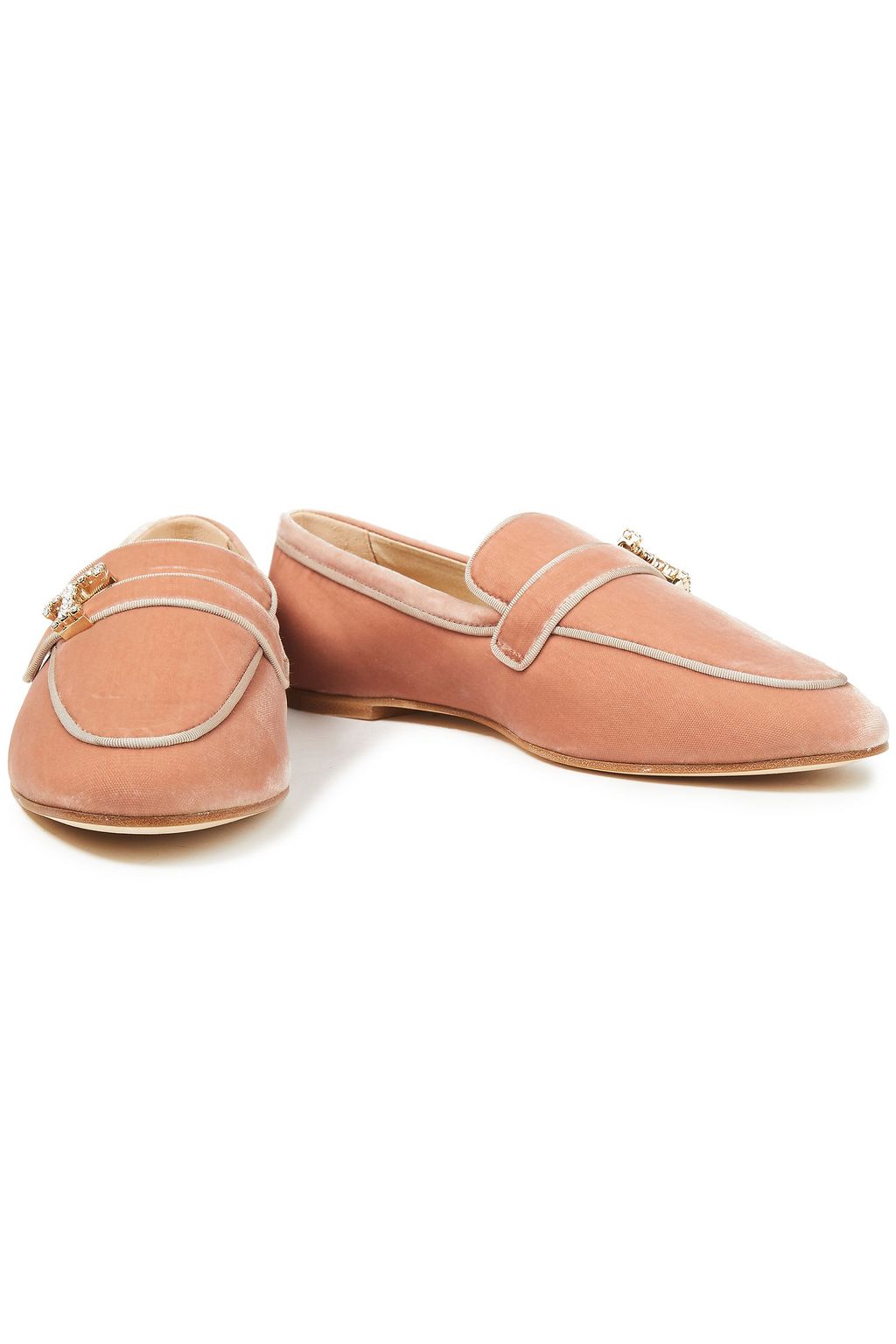 TOD'S Loafers aus Samt mit Kristallverzierung