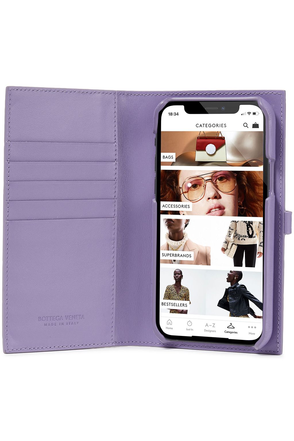 BOTTEGA VENETA Intrecciato leather iPhone XI case