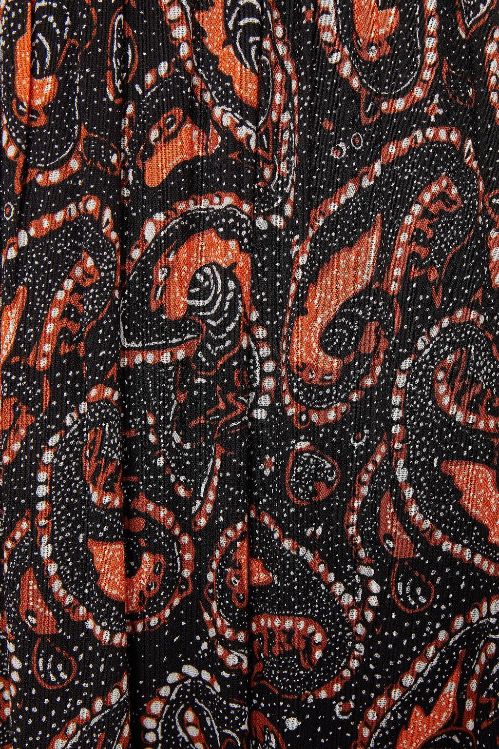 ANTIK BATIK Otto gathered printed crepe maxi skirt