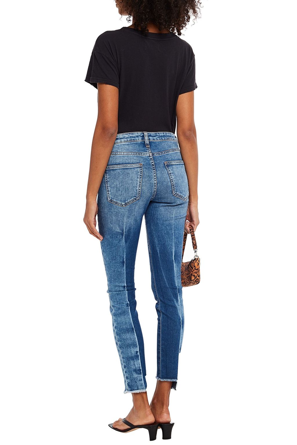 CURRENT/ELLIOTT Frayed mid-rise skinny jeans