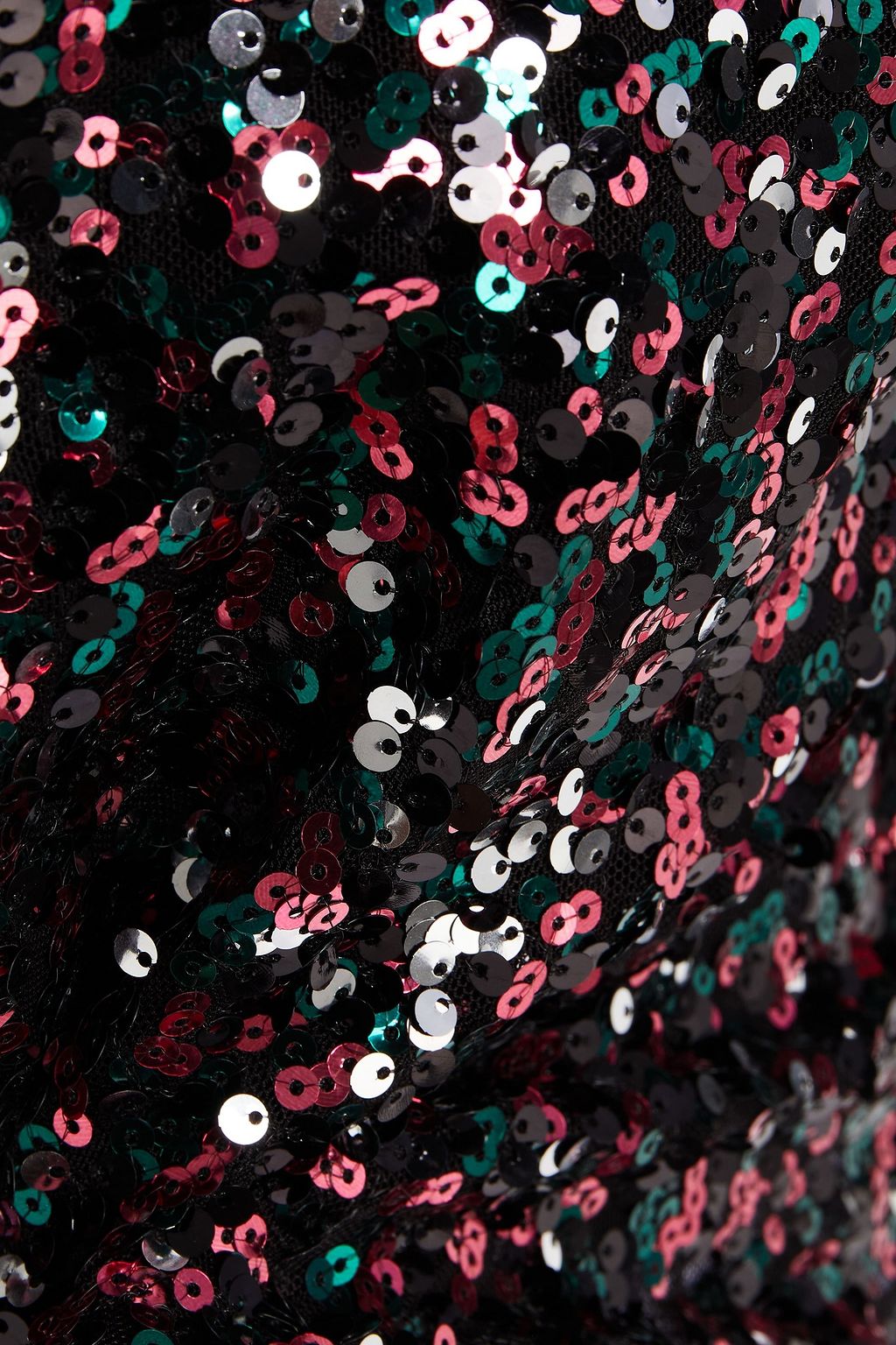 ANTIK BATIK Lazer ruched sequined tulle blouse