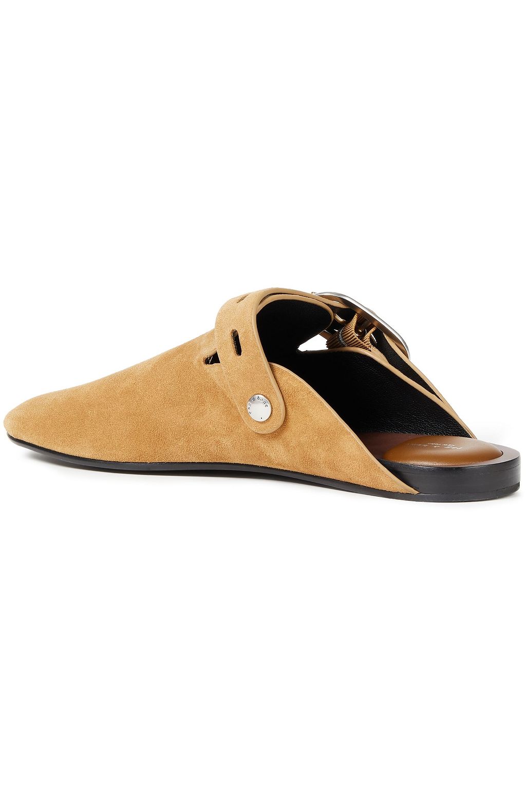 RAG & BONE Ansley buckled suede slippers