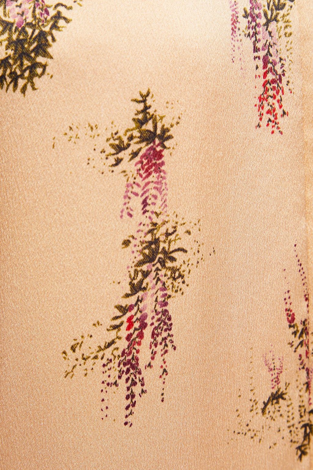 VINCE. Floral-print silk-satin blouse