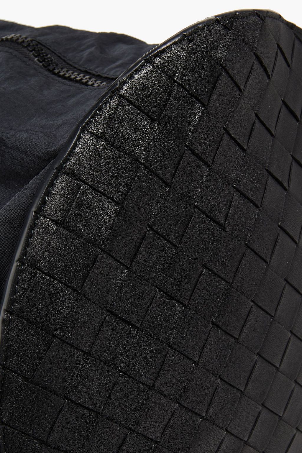 BOTTEGA VENETA Intrecciato leather-paneled shell weekend bag
