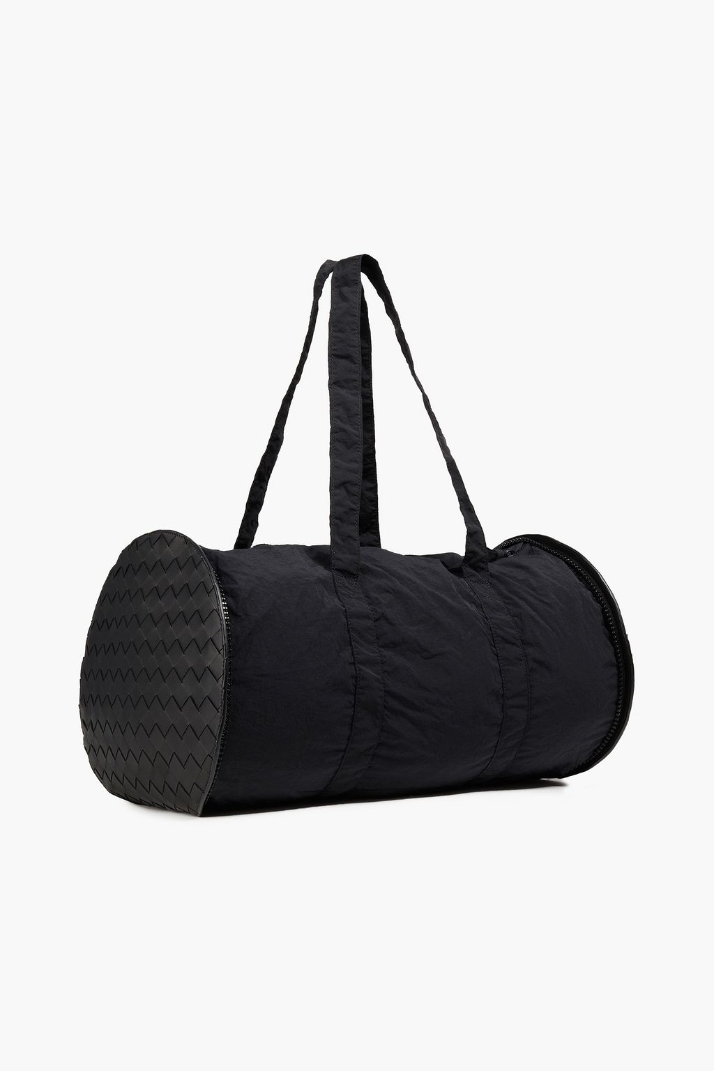 BOTTEGA VENETA Intrecciato leather-paneled shell weekend bag
