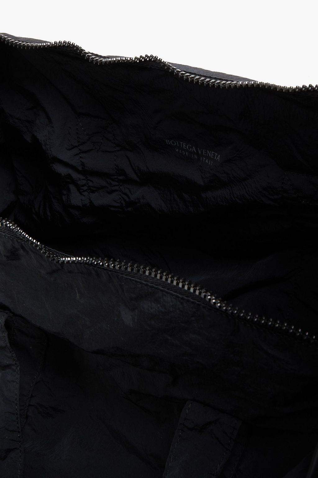 BOTTEGA VENETA Intrecciato leather-paneled shell weekend bag