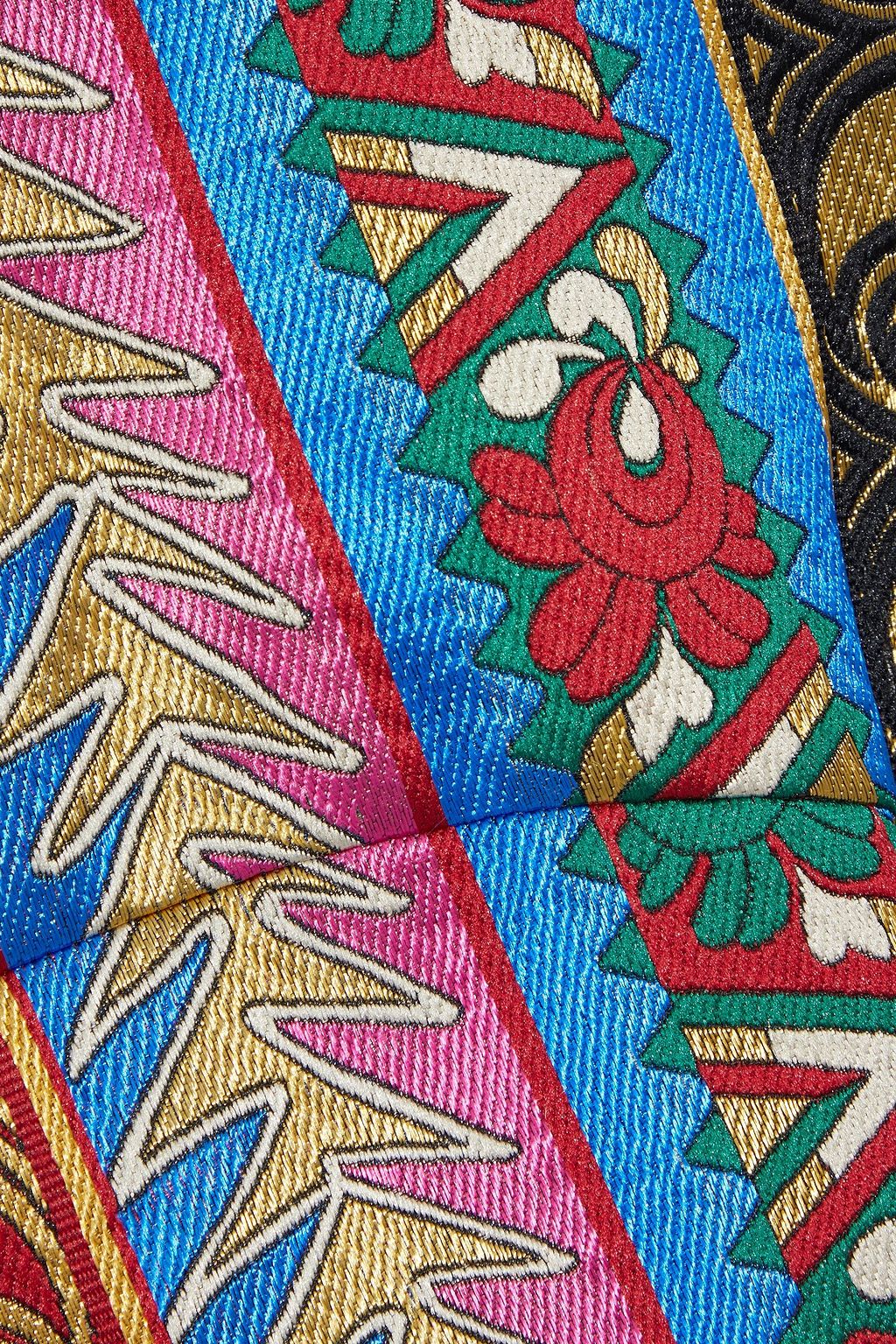ETRO Fluted satin-jacquard dress