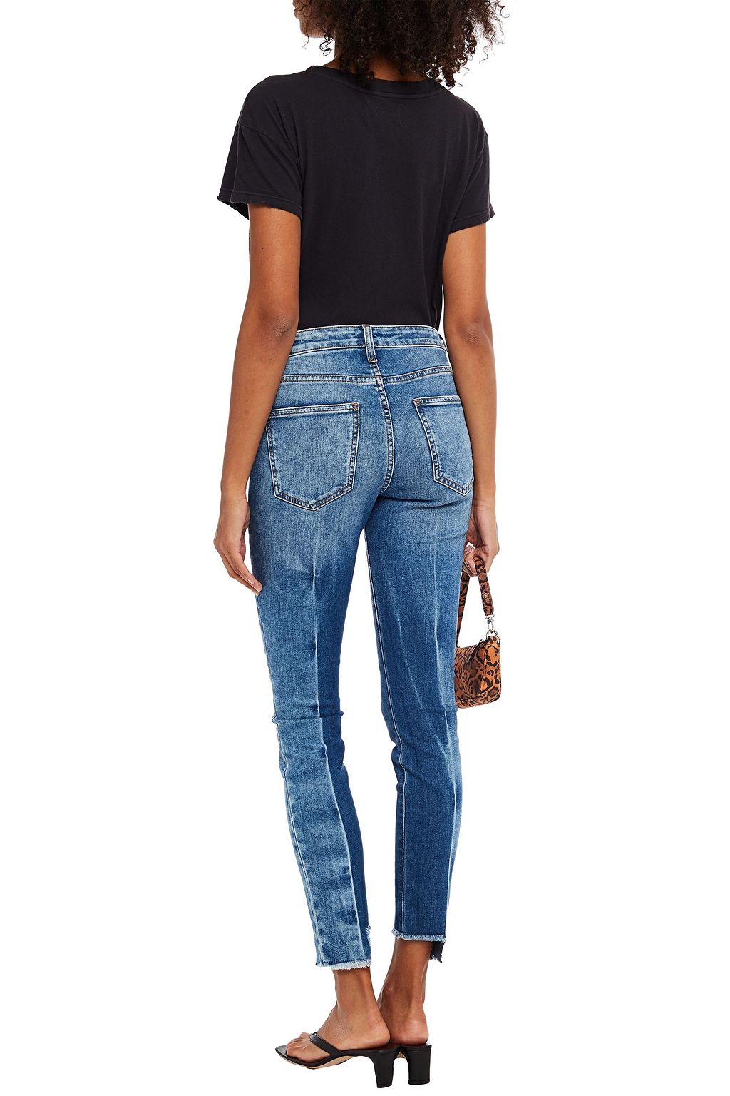 CURRENT/ELLIOTT Distressed cotton-jersey T-shirt
