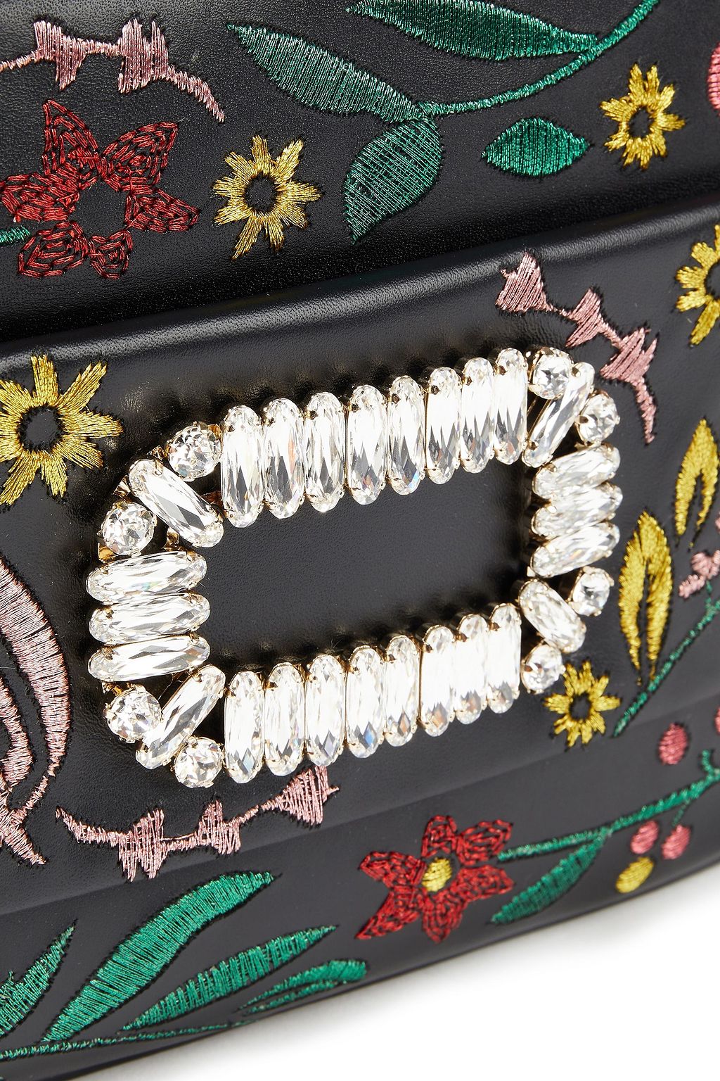 ROGER VIVIER Embellished leather shoulder bag