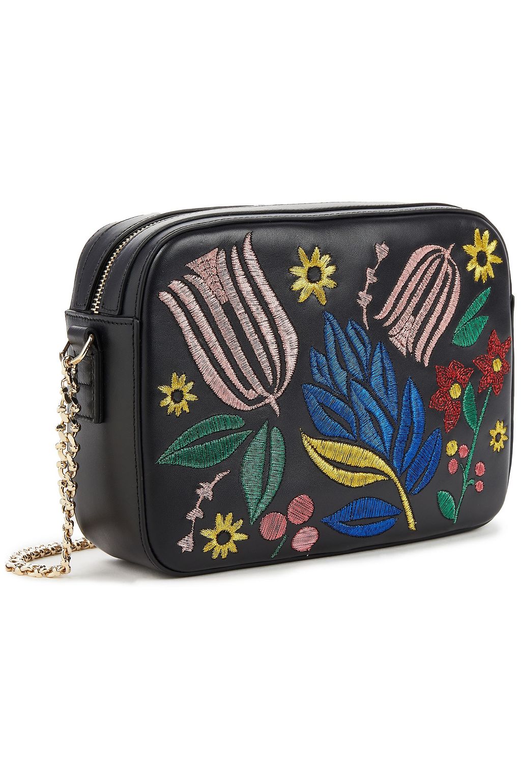 ROGER VIVIER Embellished leather shoulder bag