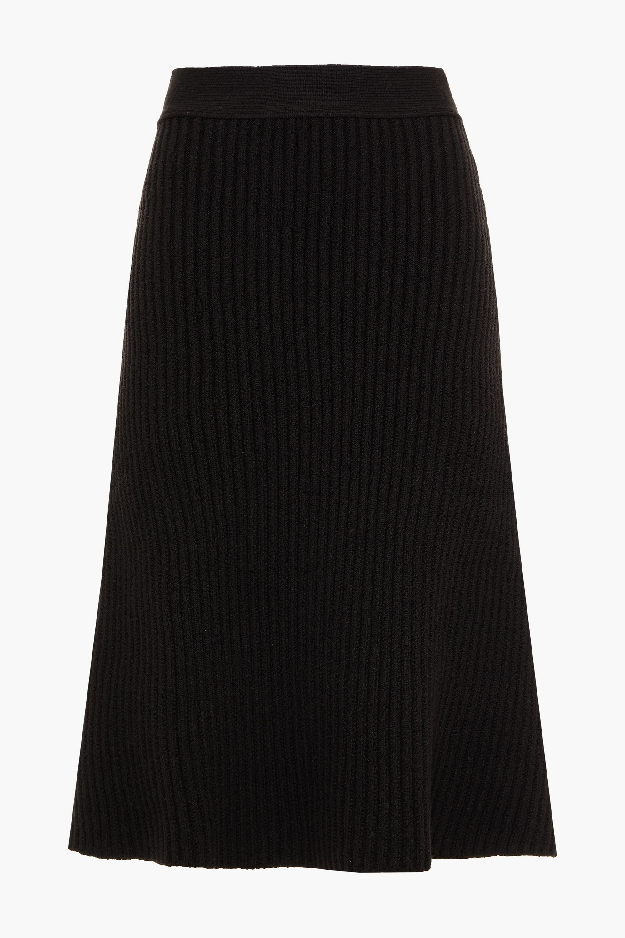 Bottega Veneta Ribbed wool-blend midi skirt thumbnail