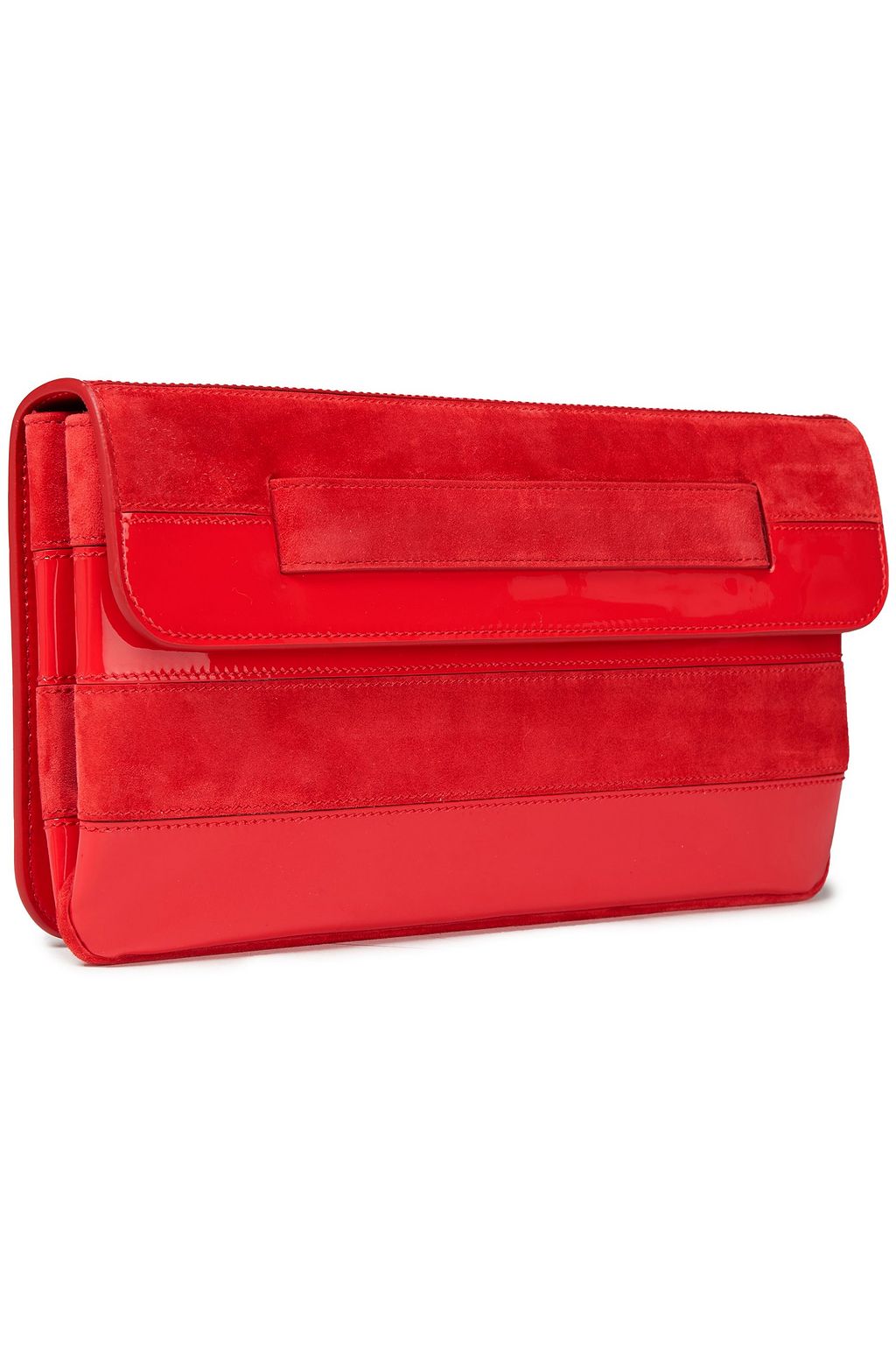 ROGER VIVIER パネルデザイン スエード＆パテントレザー クラッチ